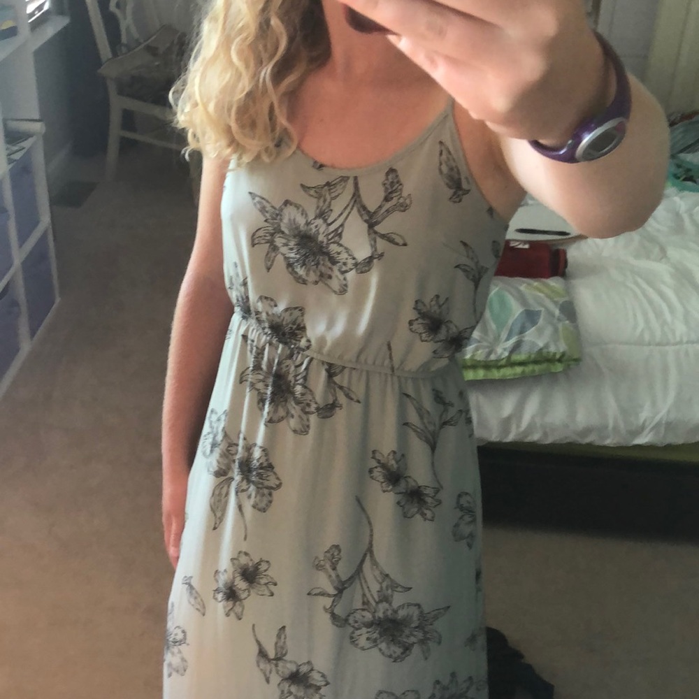 Green full length dress